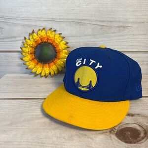 Golden State Warriors The City Snapback Hat Blue Yellow New Era 9FIFTY